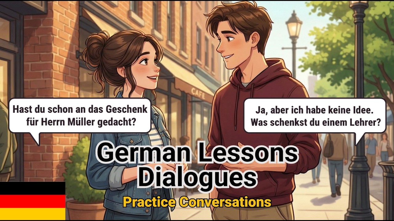 10 German Conversations About Choosing a Gift (A2–B1) | Real-Life Dialogue Practice