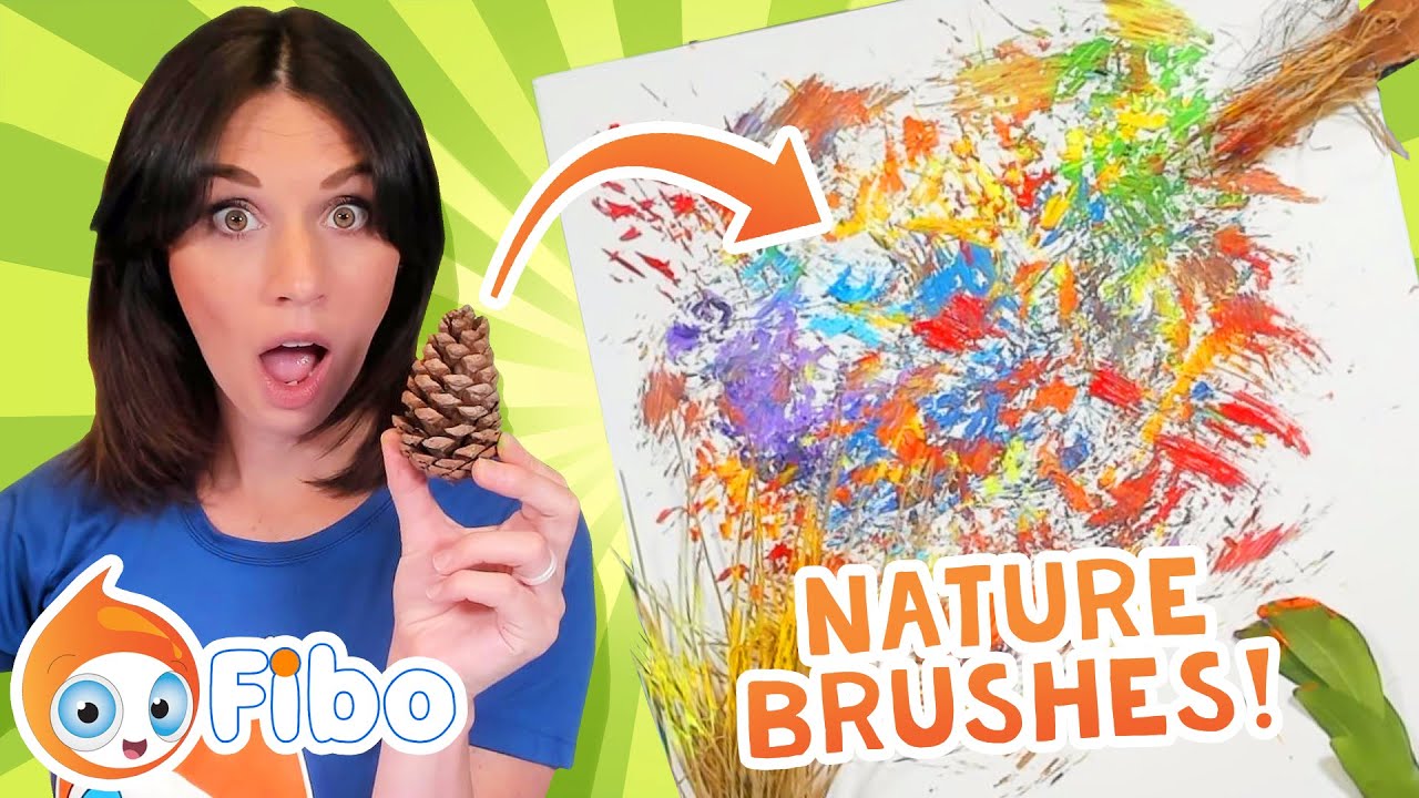Nature Brushes and Stamps | Process Art for Kids! | Fibo Art