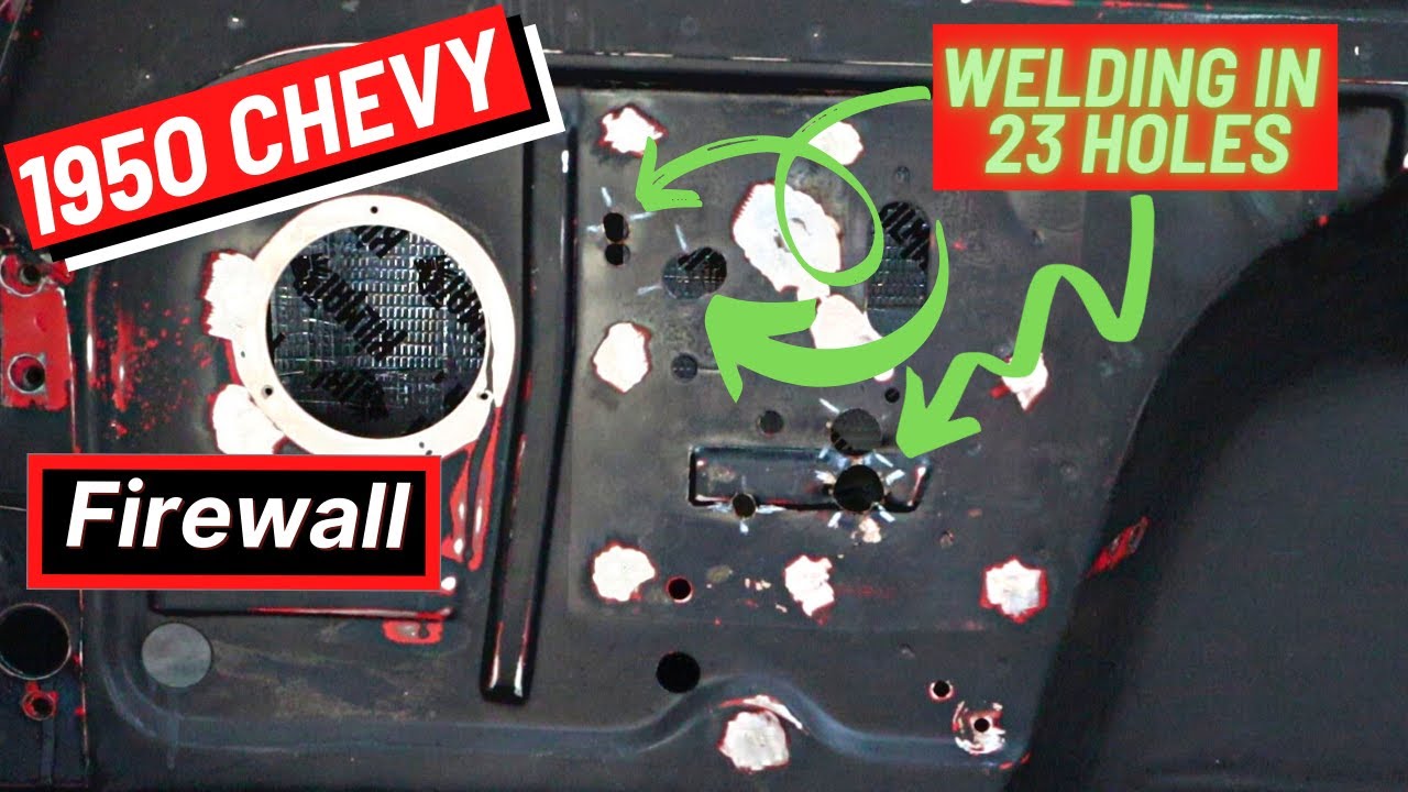 1950 Chevy Truck (Ep 31) Welding in a lot of holes in the Firewall