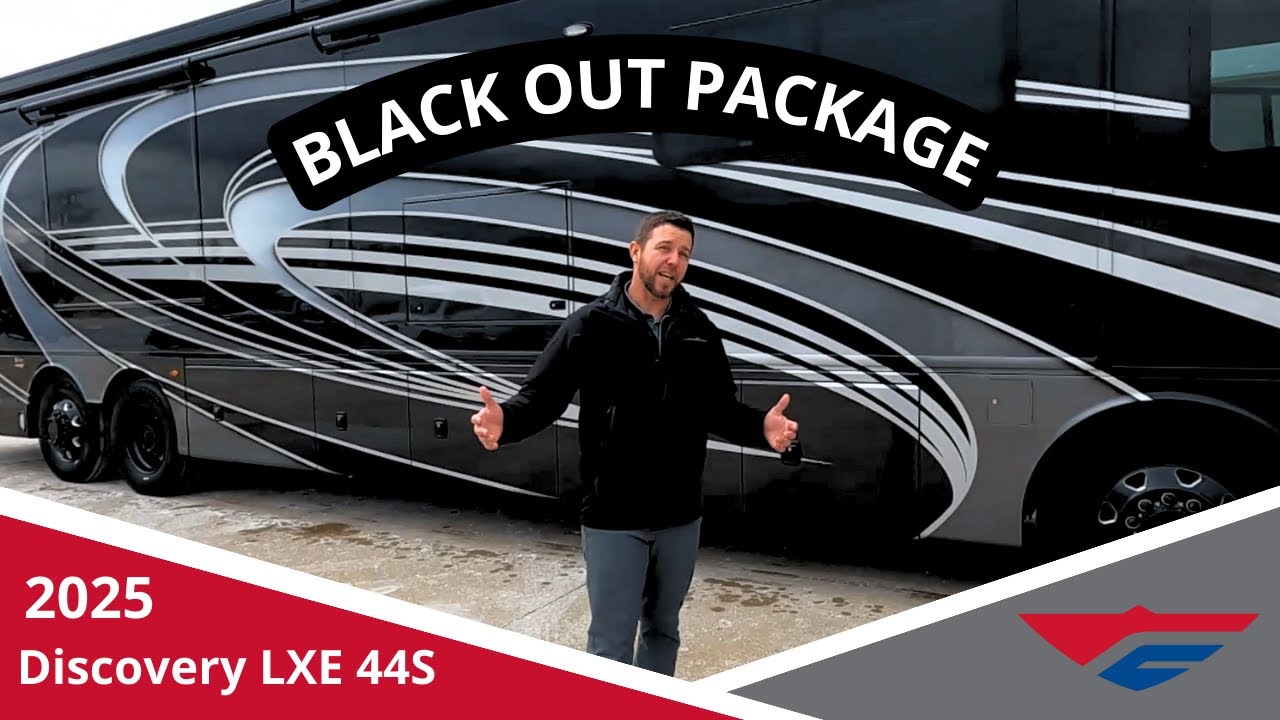 2025 Fleetwood Discovery LXE 44S: Blacked-Out Coach Factory Tour!