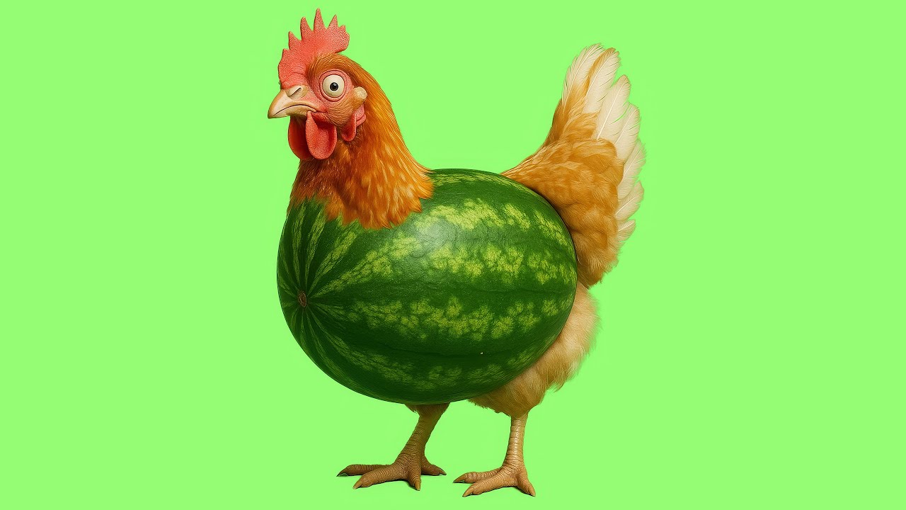 Chicken Watermelon دجاج بطيخ | Chicken Banana Parody