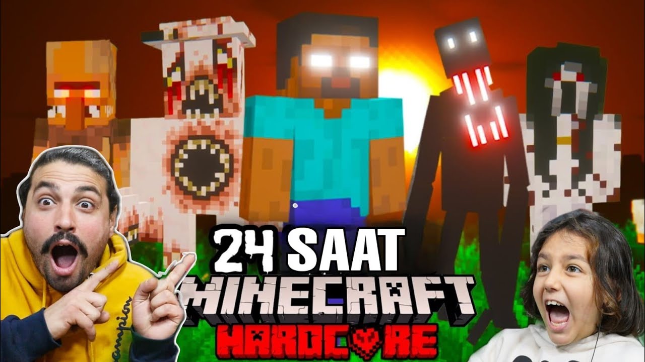 HARDCOR'DA 24 SAAT KORKUNÇ ORMANDA KALDIK |  MİNECRAFT HARDCORE 8.BÖLÜM