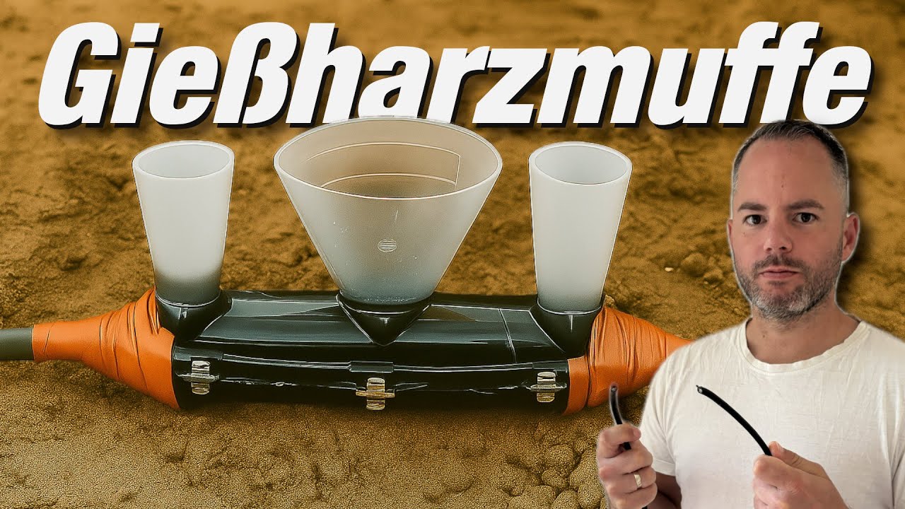 Erdkabel reparieren mit GIE&szlig;HARZMUFFE