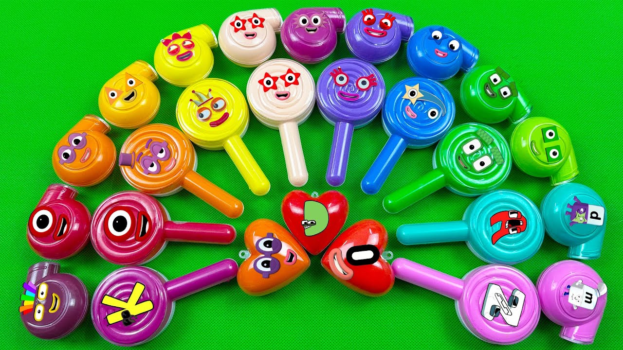 Numberblocks Mixing ASMR is So Satisfying ✨🦖 Look Slime Opening Lollipop, Whistle Colorful! ASMR