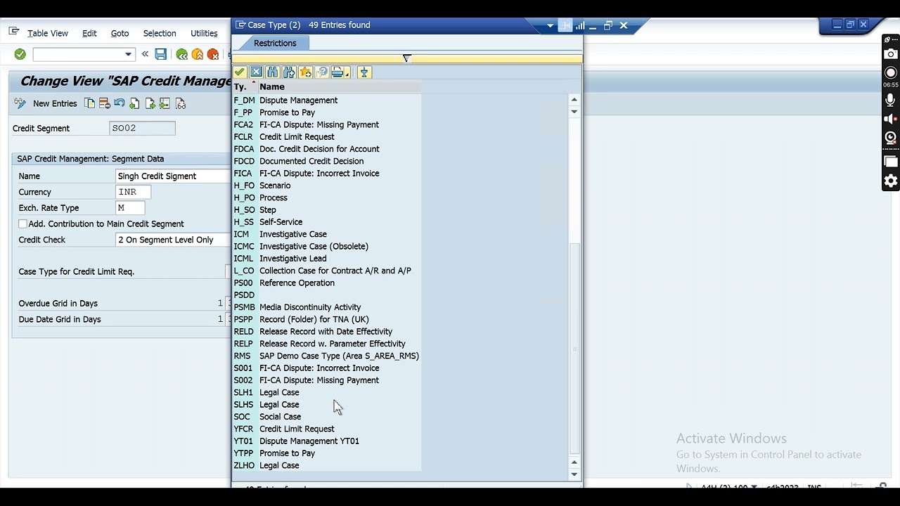 Credit Management in S4 HANA