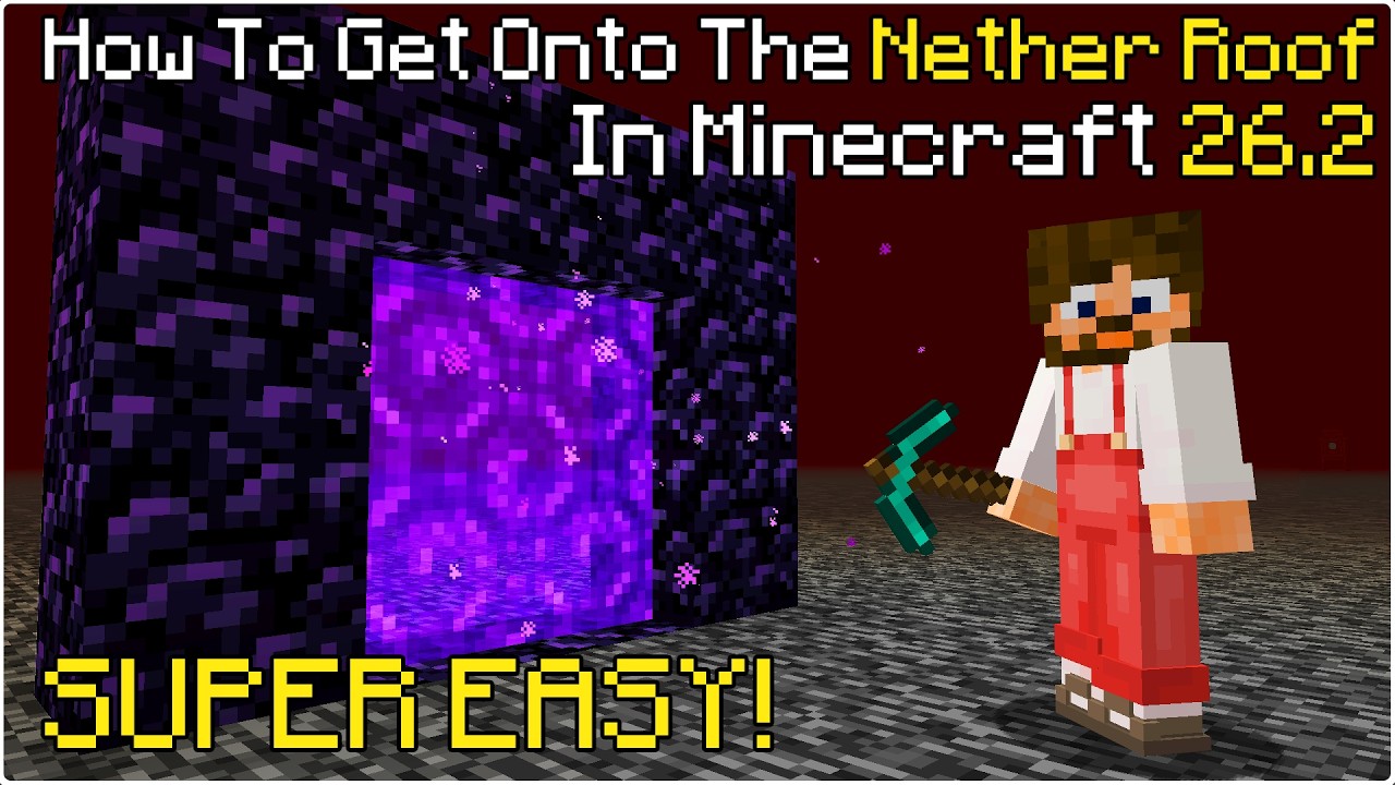 Как попасть на КРЫШУ НИЖНЕГО МИРА в Minecraft 26.2!