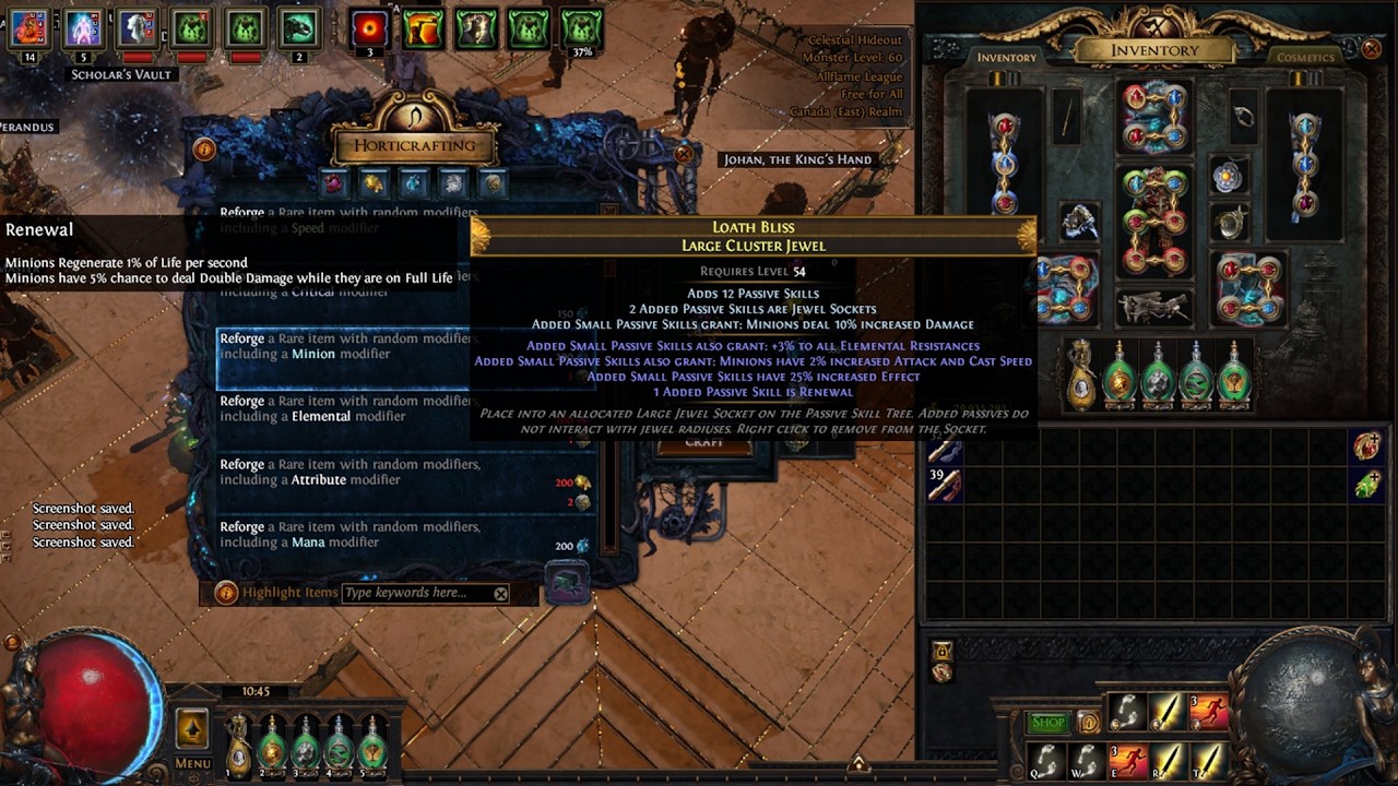 Crafting Minion 12 Passive Large Cluster Jewels - PoE 3.29 ALLFLAME League 1397