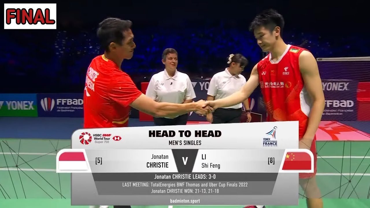 Jonatan Christie vs Li Shi Feng | FINAL FRENCH OPEN 2023