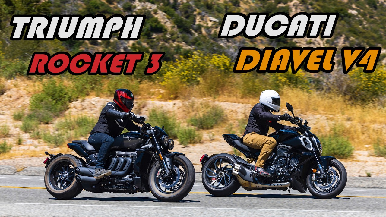 Чествуем мотоциклы, превзошедшие все категории: Triumph Rocket 3 и Ducati Diavel V4