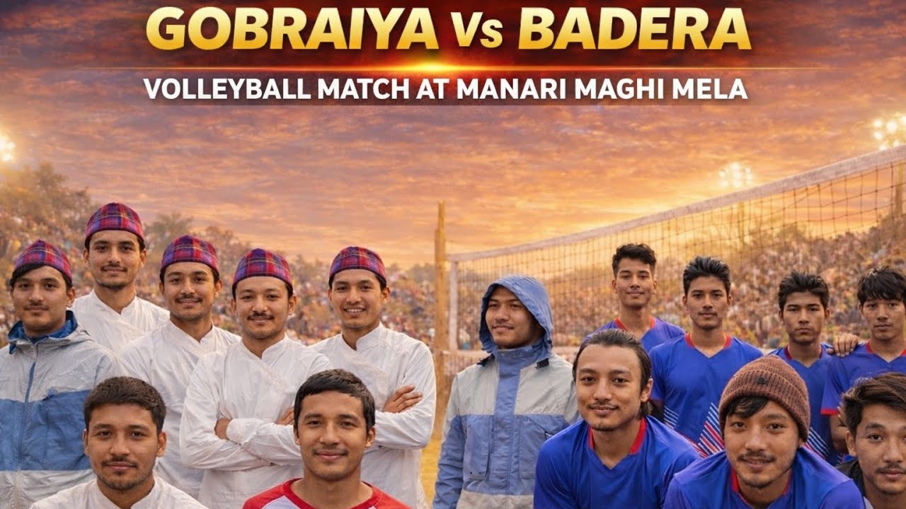 Badera Vs gobraiya Volleyball match at manari maghi Mela 