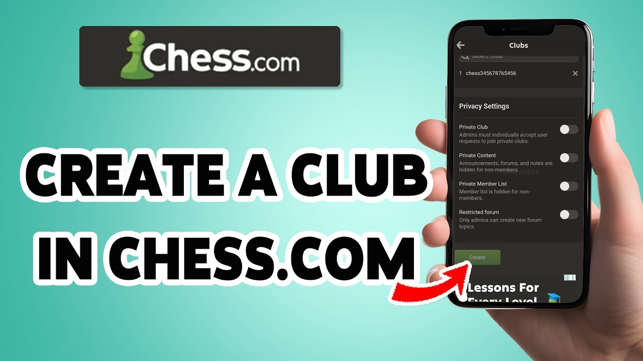How To Create A Club In Chess.com 2026 | Start A Chess.com Club | Chess.com Mobile App