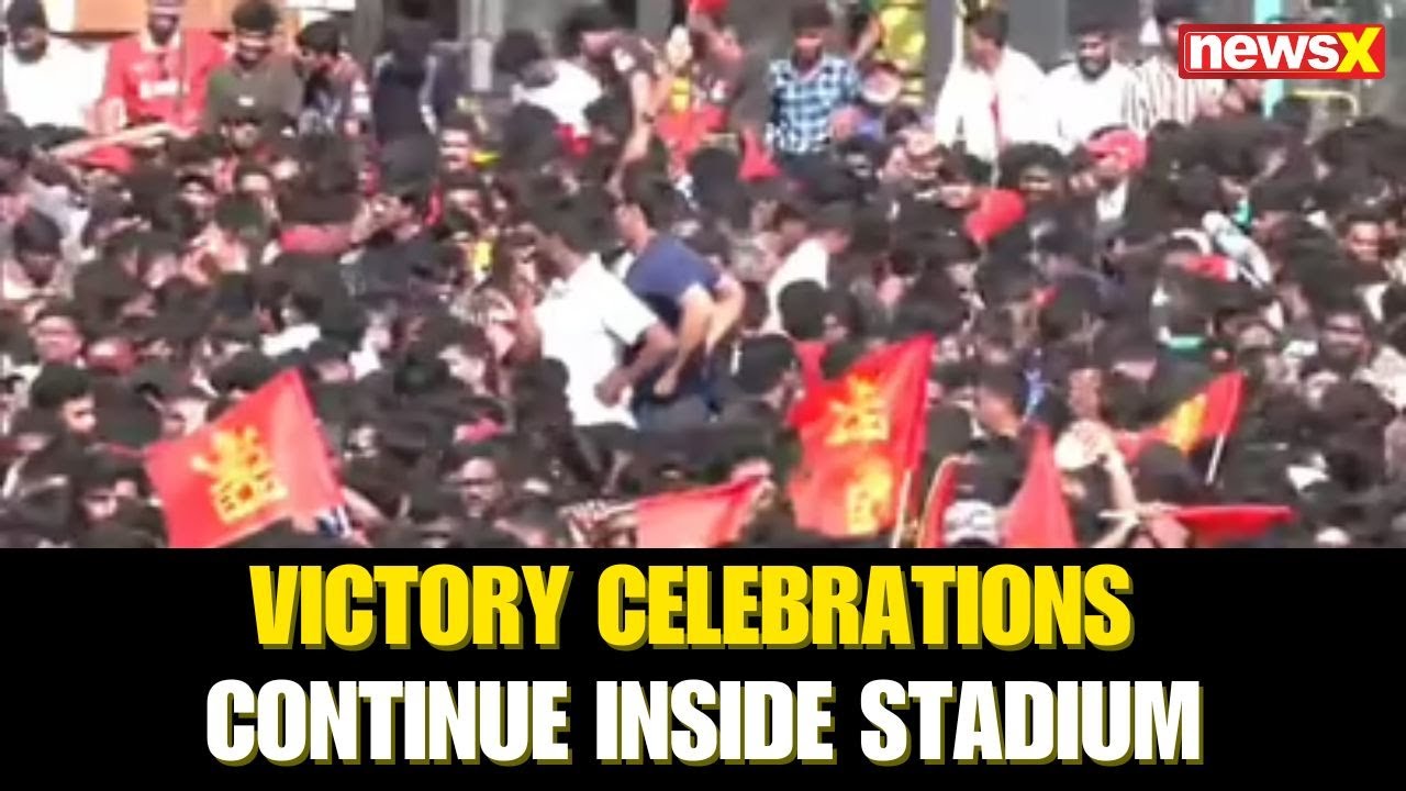 RCB Parade Stampede: Chaos Outside, But Victory Celebrations Continue Inside Stadium