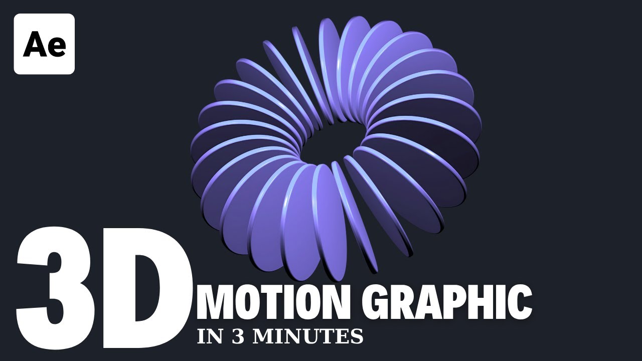 Create 3D Motion Graphic in After Effects  (No Plugins) Step by Step Tutorial