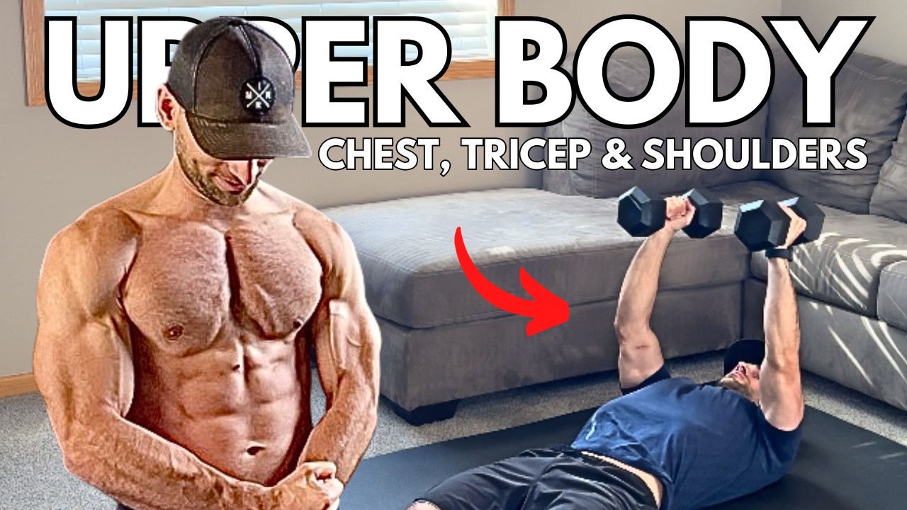 15 Min Upper Body Dumbbell Workout | Chest, Triceps & Shoulders