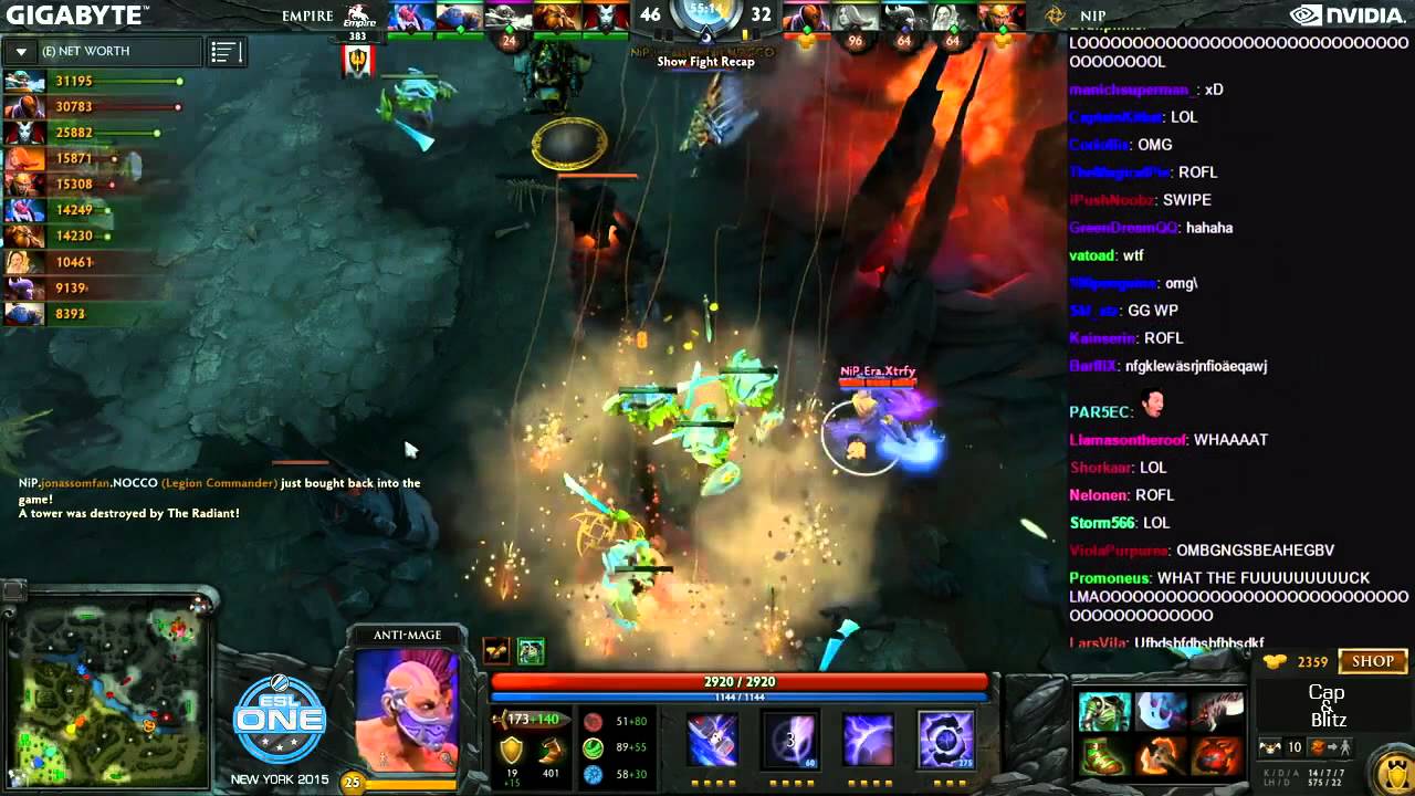 The closest Base race in history of Dota 2!