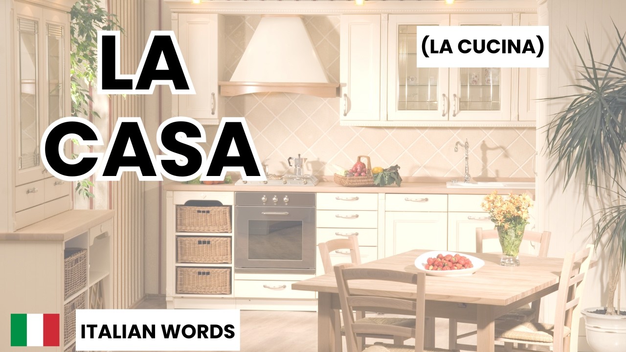 Italian HOUSE vocabulary for beginners.The Kitchen.