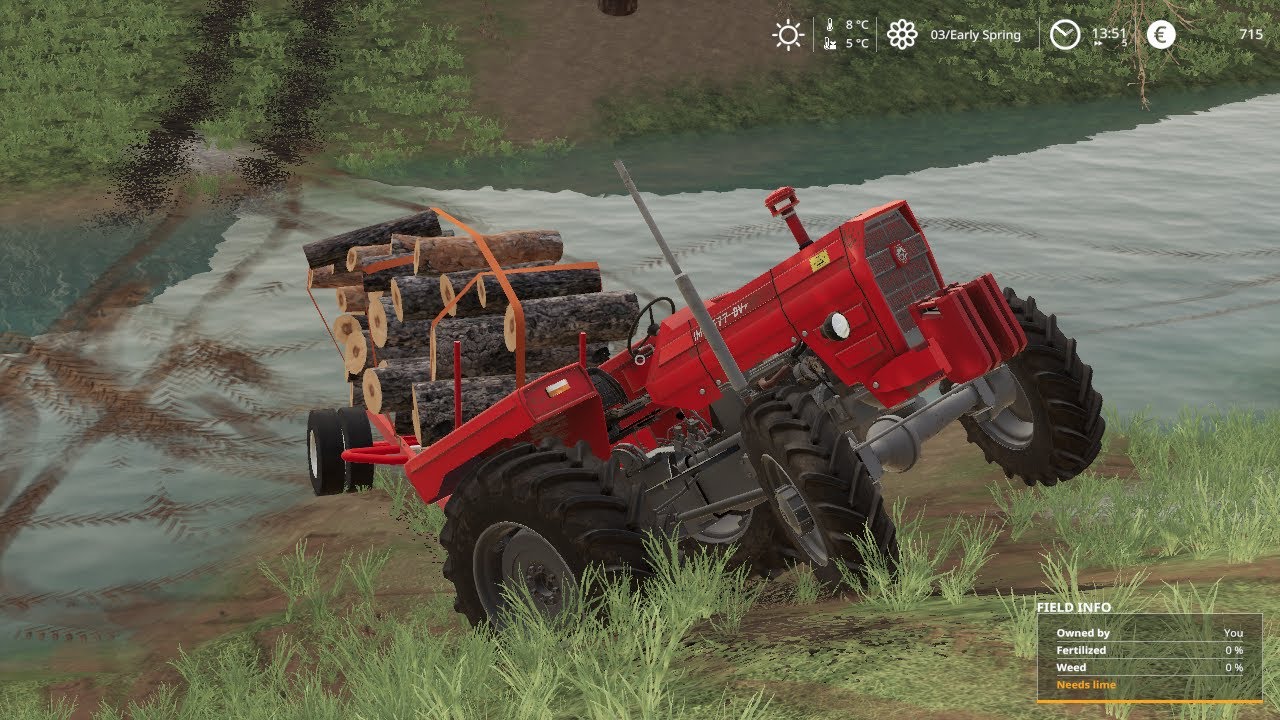 FS19 UTH MAPA EP#12 IMT 577 IZVLACI PRIKOLICU SA DRVIMA, I PRELAZIMO U DRUGU SUMU