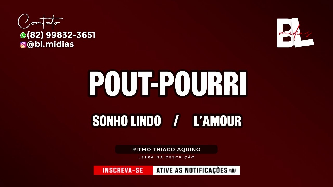 Karaoke Pout-Pourri - Sonho Lindo/L'amour Agamenor (Playback Versão Arrocha Thiago Aquino)