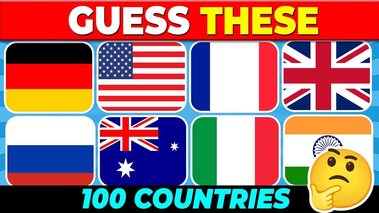 Can You Get 100%? The Ultimate Flag Quiz! (100 Countries) 🌍
