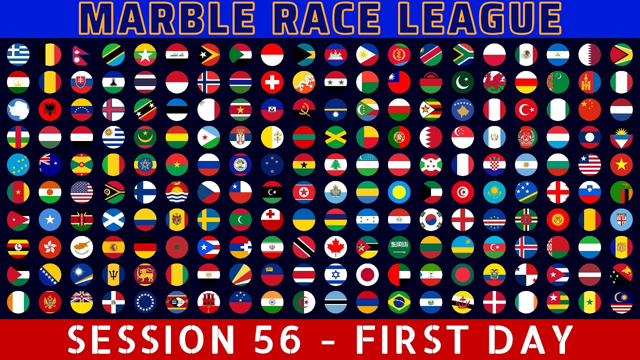 Marble Race League Session 56  First Day ~ 200 Countries