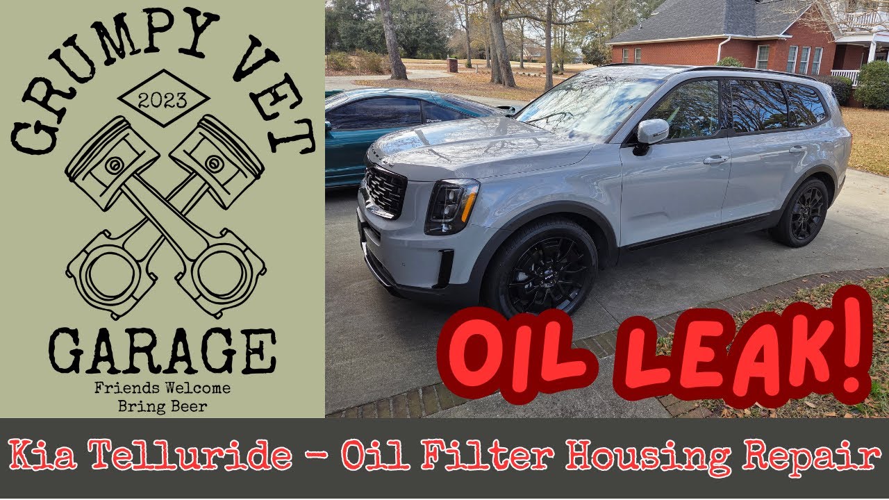 Утечка масла! Ремонт утечки масла из корпуса масляного фильтра Kia Telluride / Пошаговое руководс...
