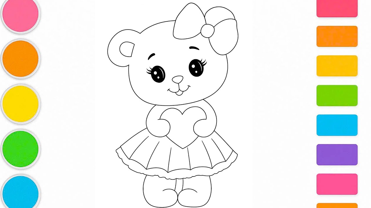 How to draw a cute bear | Step bu Step
