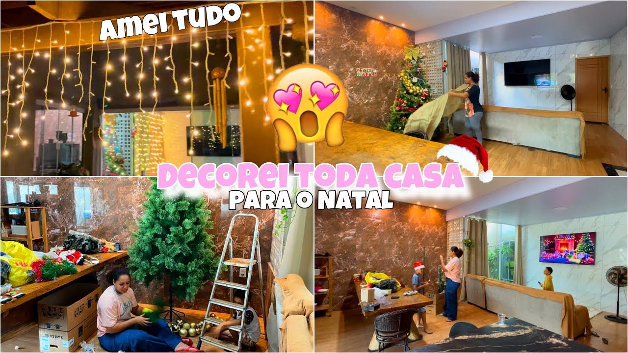 DECORAÇÃO DE NATAL 2025🎄DECOREI TODA MINHA CASA|FICOU UM LUXO✨