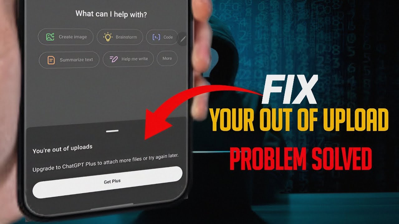 How to Solve ChatGPT Image Upload Limit ⚡ (Quick Fix 2025)