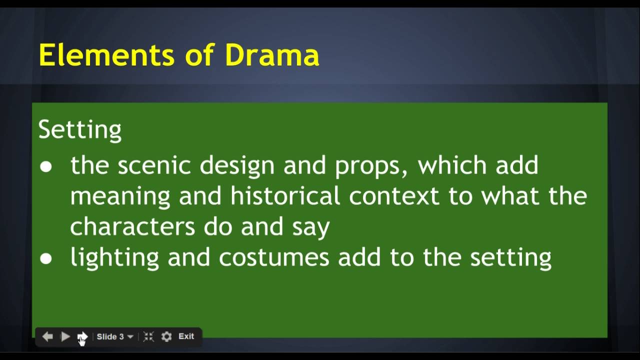Elements of Drama