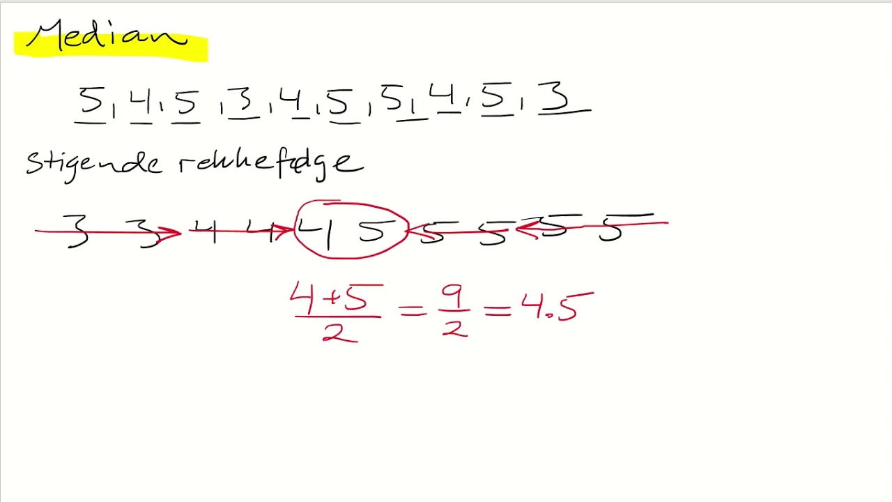 Matte 2P - Statistikk  - Medianen