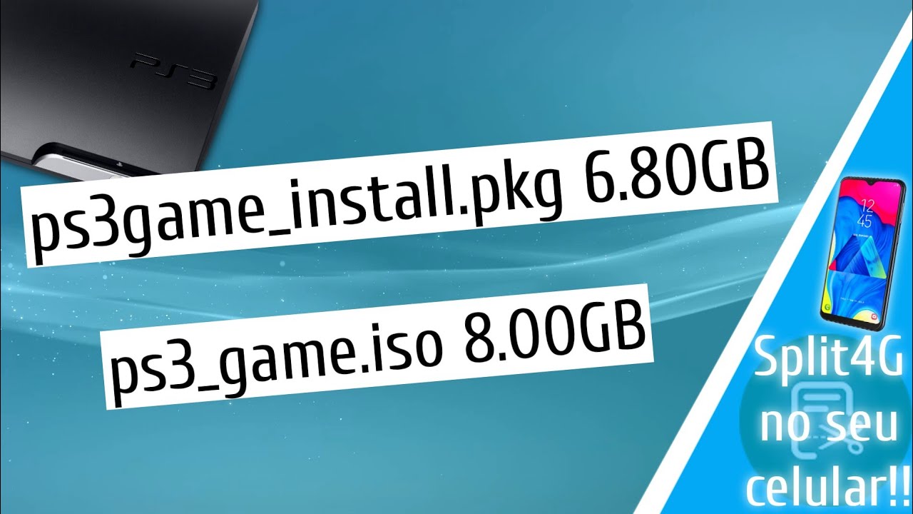 Como dividir arquivos .PKG .ISO e outros pelo celular sem PC e enviar para o PS3 [HEN/CFW]