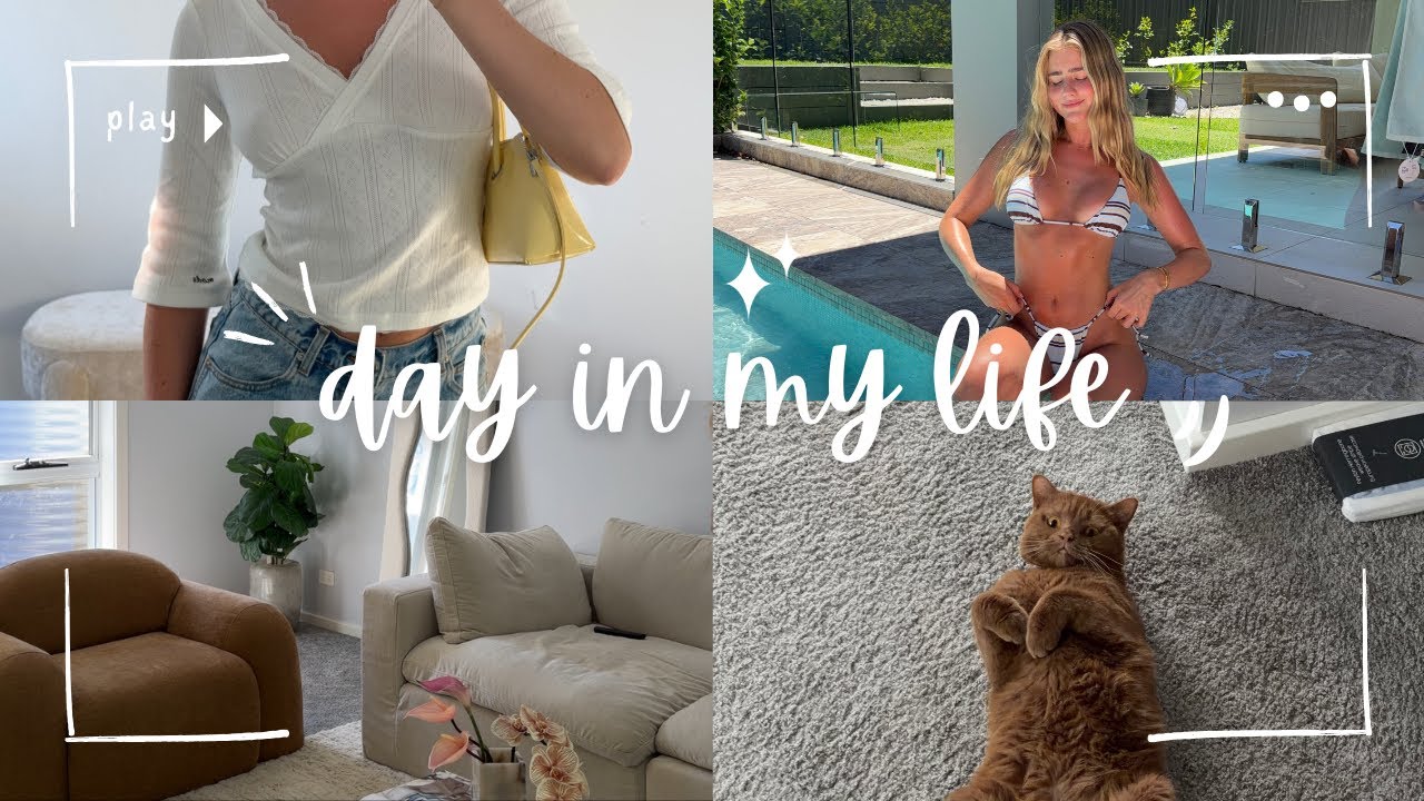 spend the day with me ⭐️💓🏡👙 AFM office bts, updated makeup routine, house update, making cold foam! 