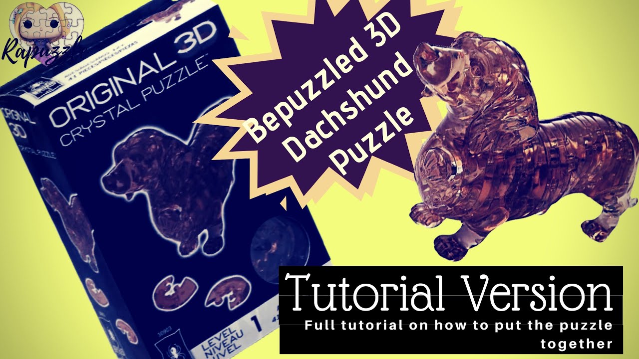 Bepuzzled 3D Crystal Puzzle- Dachshund- Tutorial Version