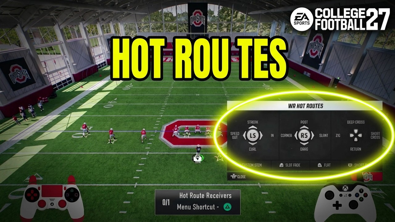 Как настроить HOT ROUTES в College Football 27 &mdash; Полное руководство