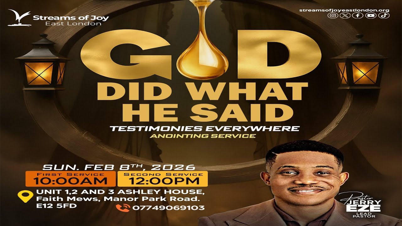 GOD DID WHAT HE SAID - TESTIMONIES EVERYWHERE || SUNDAY SERVICE || 8TH FEBRUARY 2026