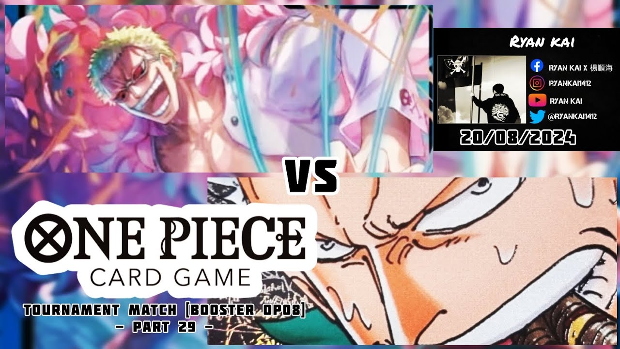 One Piece Card Game Tournament Match Booster OP08 (Part 29) - Donquixote Doflamingo vs Smoker