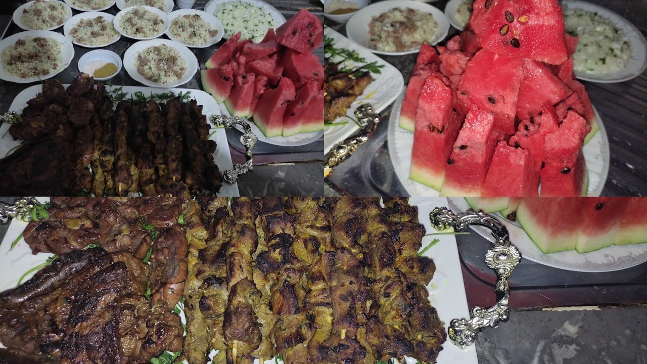 مشاوي العيد🐏مع كل الاسرار كفاش يجيك اللحم مفروم هشيش وبدوب في الفم 😋ارز مرافق