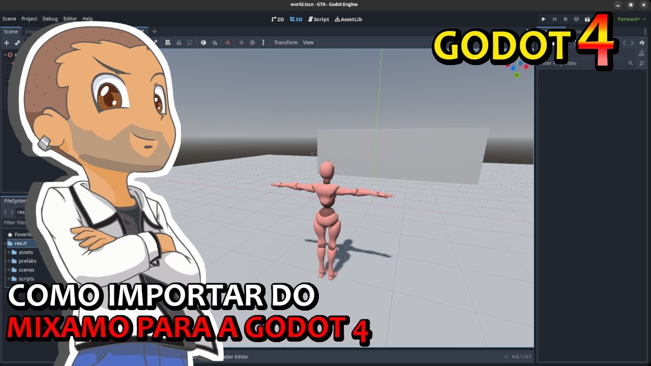 Godot 4 Dicas - Como importar do Mixamo para a Godot de forma simples e fácil