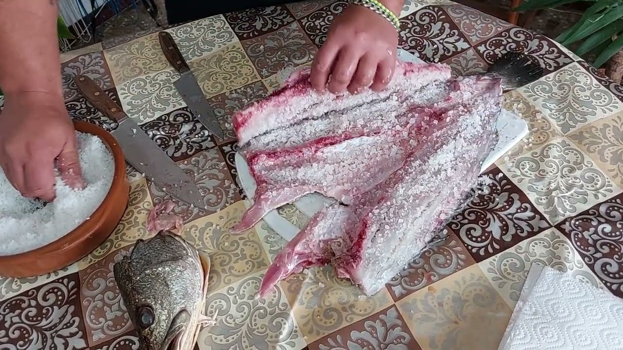 como salar pescado   🐟 CORVINA #cocina #pescado #traditional