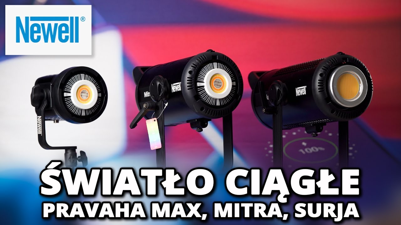 LAMPY ŚWIATŁA CIĄGŁEGO - którą warto wybrać? Porównanie lamp Newell Pravaha Max, Mitra i Surja 📸