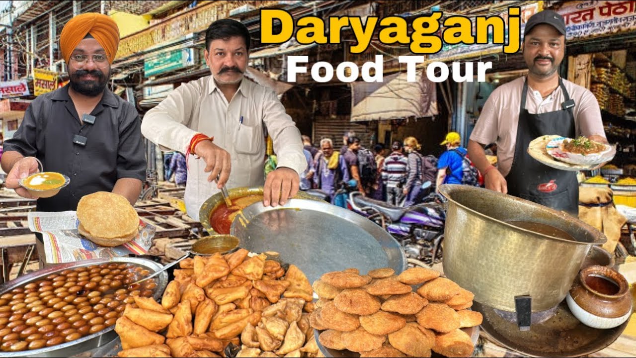 Famous street food in Daryaganj | Lotan Chole Kulche , Siingh fruit ice cream , Kachori