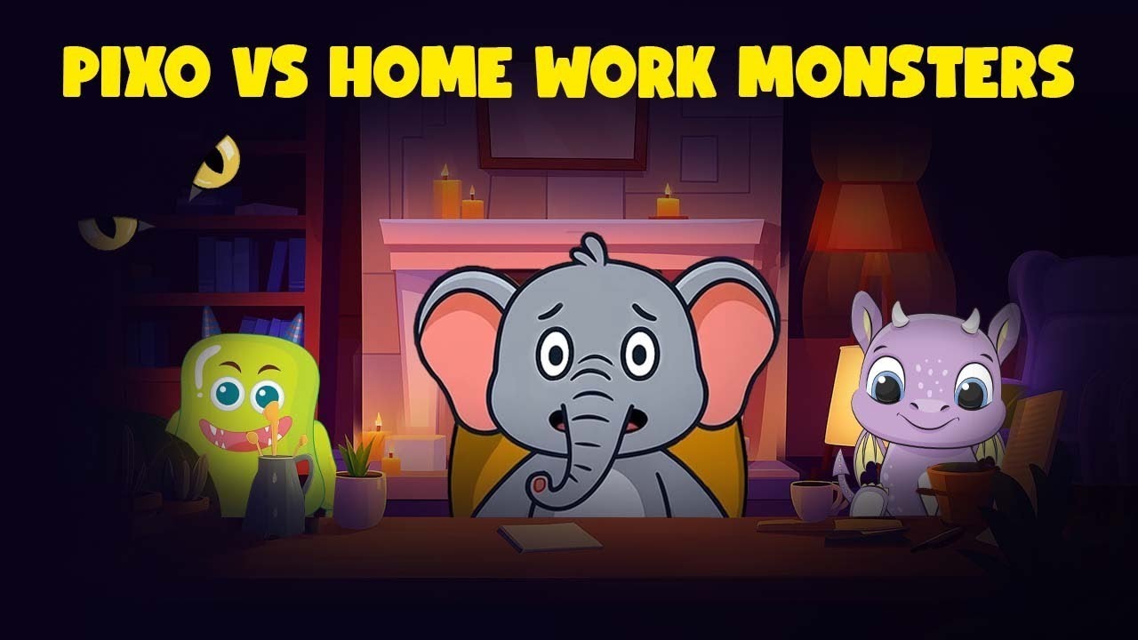 Defeat the Homework Monsters | Learning Made Fun with Pixo | Color Pencil TV