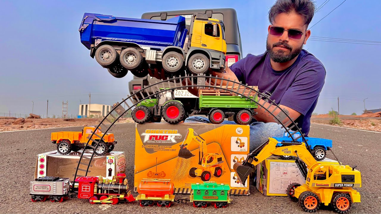 Remote Controlled Vehicles Unboxing | Tractor John Deere, TATA Dump Truck, Jcb Backhoe Loader, 