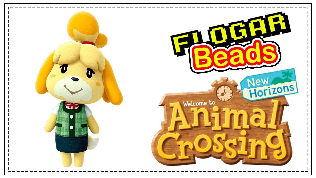 Montaje - ANIMAL CROSSING CANELA - ISABELLE - (PERLER BEADS) - FloGar Beads