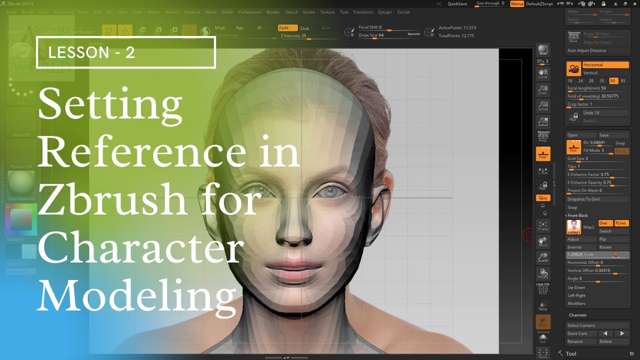 Setting Reference in Zbrush for Character Modelling