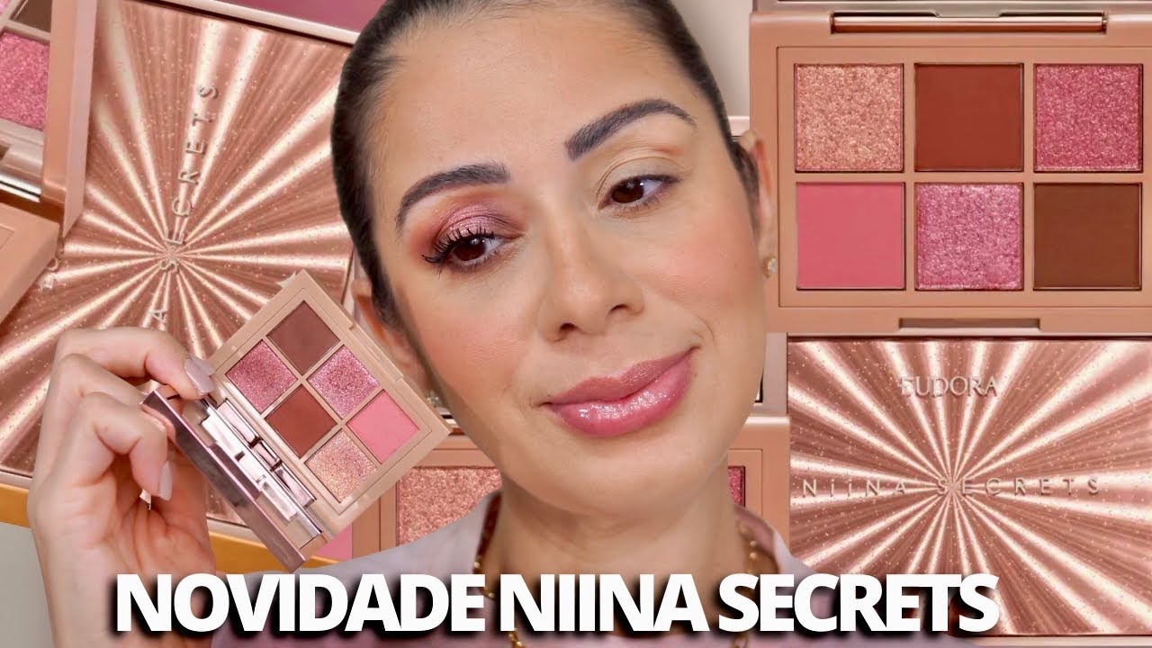 MAQUIAGEM TESTANDO MINI PALETA ROSE SHINE Niina Secrets EUDORA + Comparativos