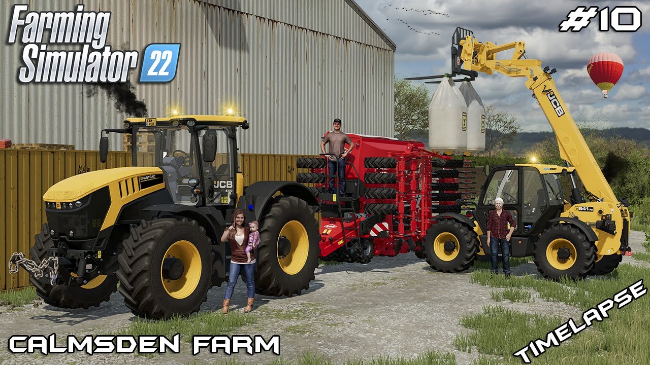 Using new JCB equipment to seed the OATS | Calmsden Farm | Farming Simulator 22 | Episode 10