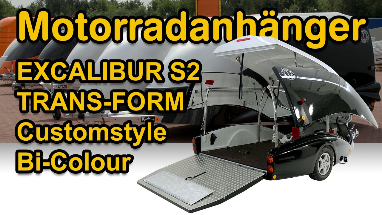 Motorradanh&auml;nger - Excalibur S2 TRANS-FORM Customstyle Bi-Colour bei KOCH PKW Anh&auml;nger