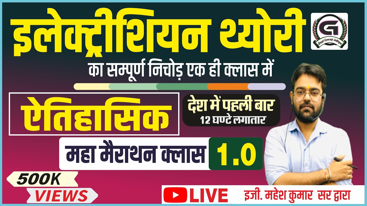 Electrician Theory Complete इलेक्ट्रीशियन थ्योरी का सम्पूर्ण निचोड़ एक ही क्लास में - By-Mahesh sir