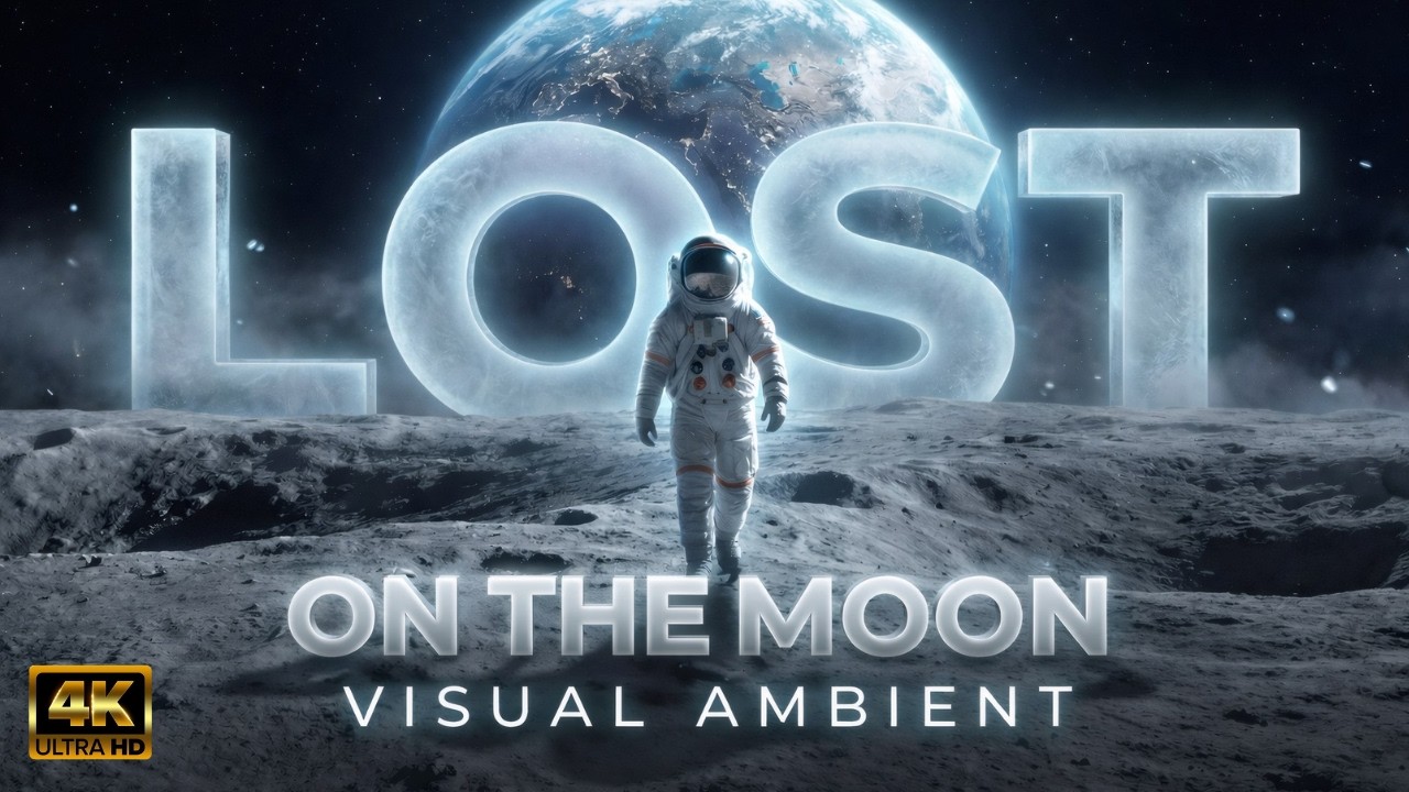 LOST ON THE MOON | 4K | Immersive Astronaut Walk for Sleep & Relax